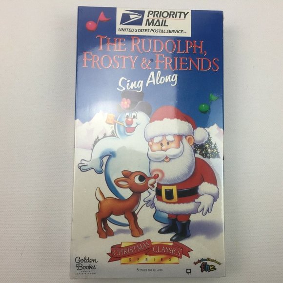 Media Vhs Usps Golden Books The Rudolph Frosty Friends Sing Along